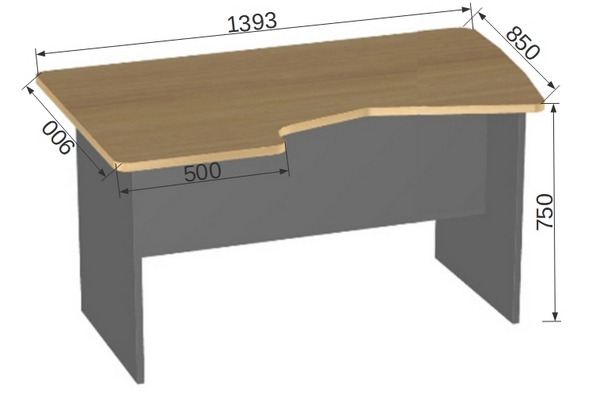 Мебель для офиса БэкВэм БВ-2.2 Стол угловой правый