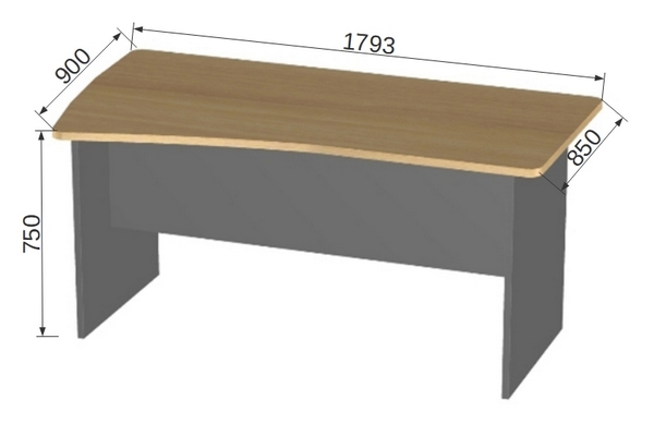 Мебель для офиса БэкВэм БВ-3.0 Стол эргономичный левый