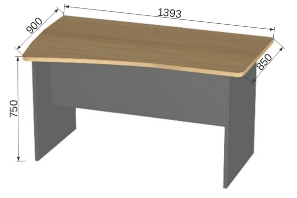 Мебель для офиса БэкВэм БВ-4.2 Стол эргономичный левый